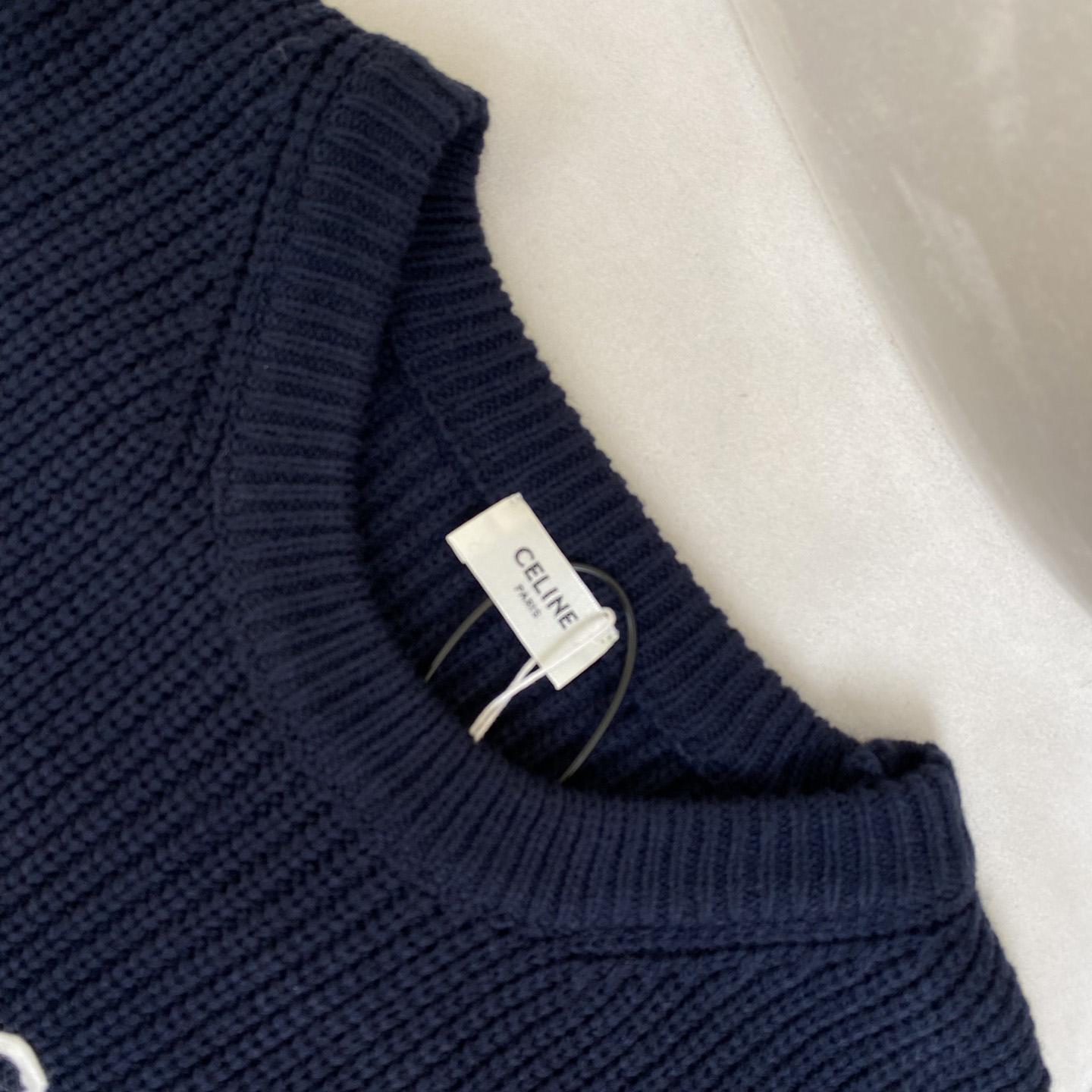 Celine Oversized Sweater In Ribbed Wool - 
