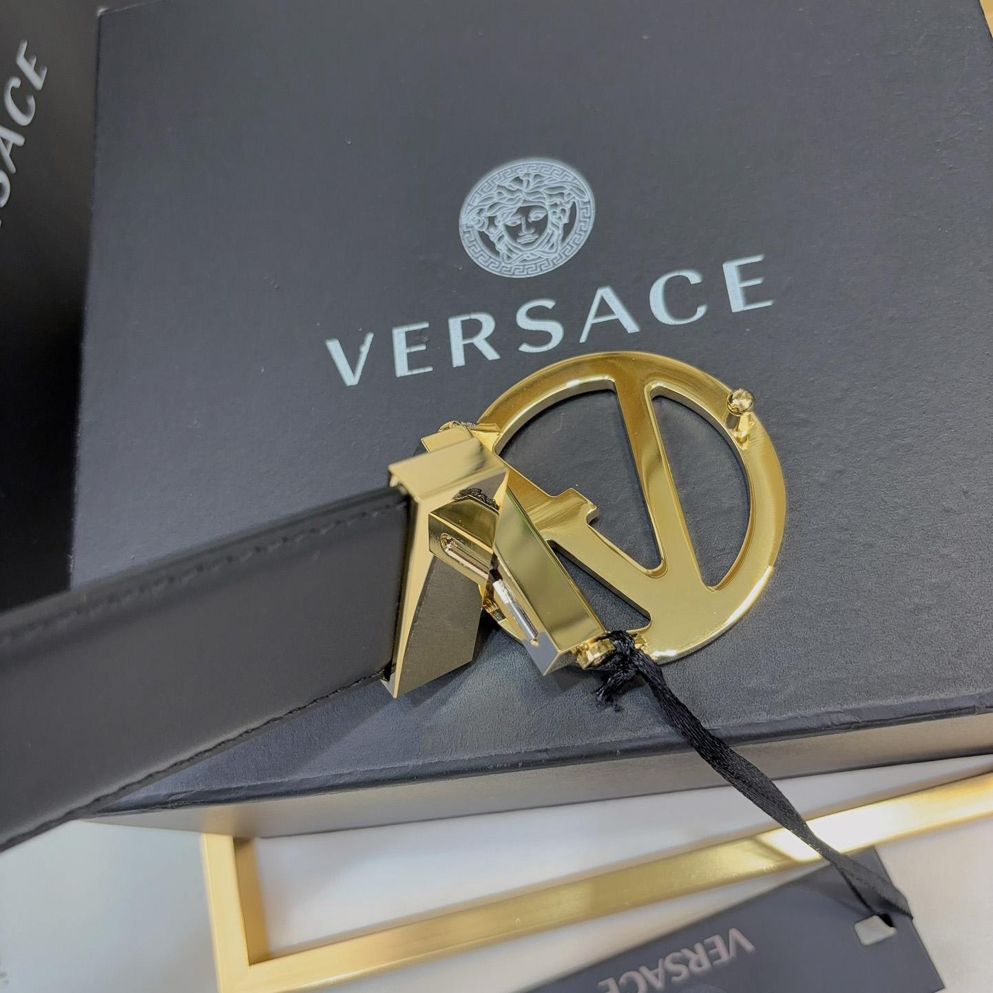 Versace Leather Belt   40mm - 