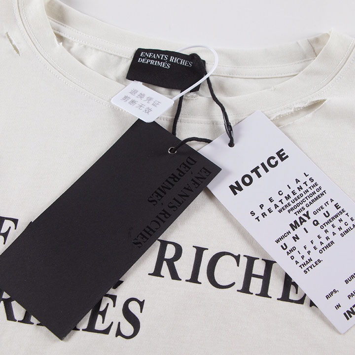 Enfants Riches Déprimés Cropped Distressed Logo-Print Cotton-Jersey - DesignerGu