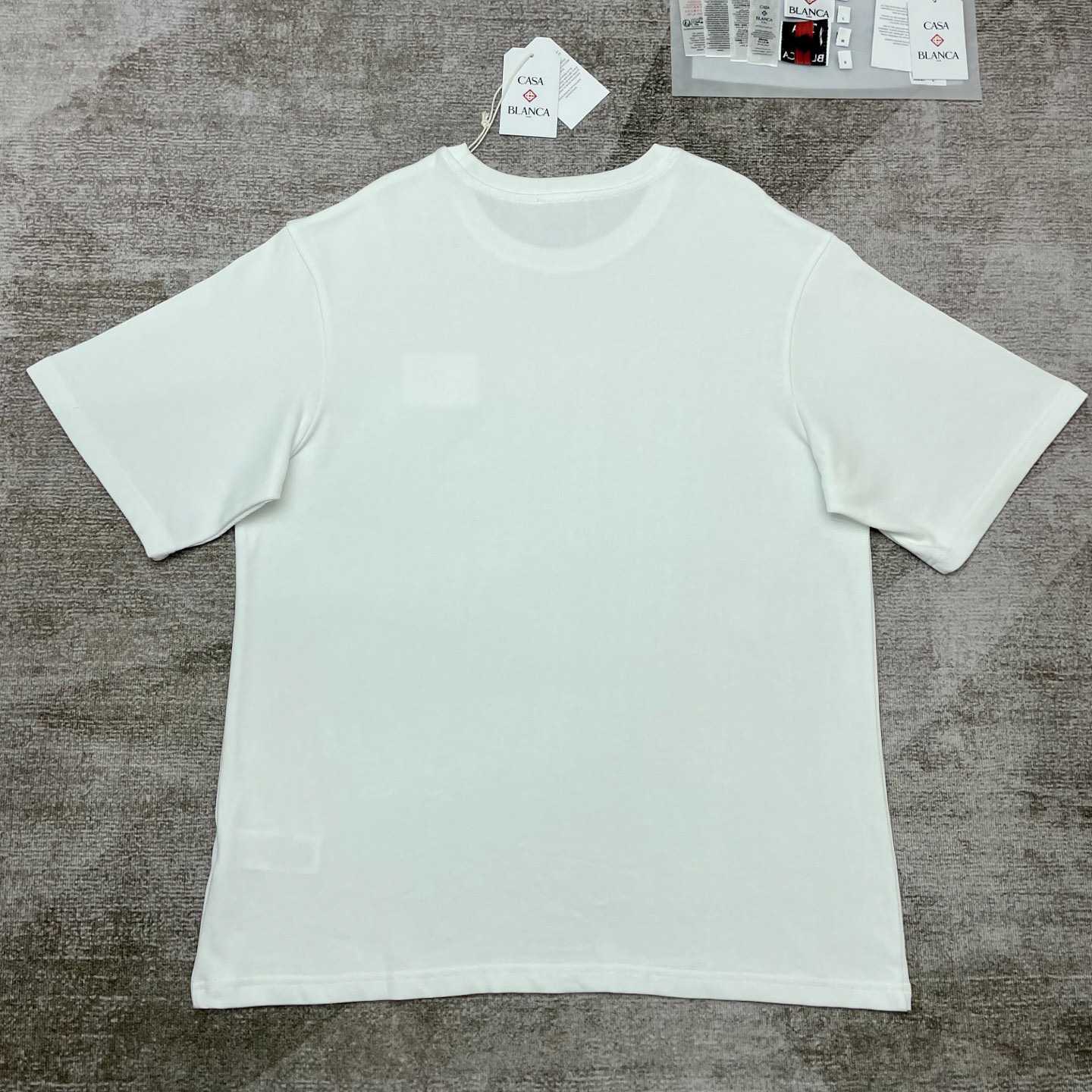 Casablanca White Greek Temple Applique Jersey T-Shirt   C978 - 