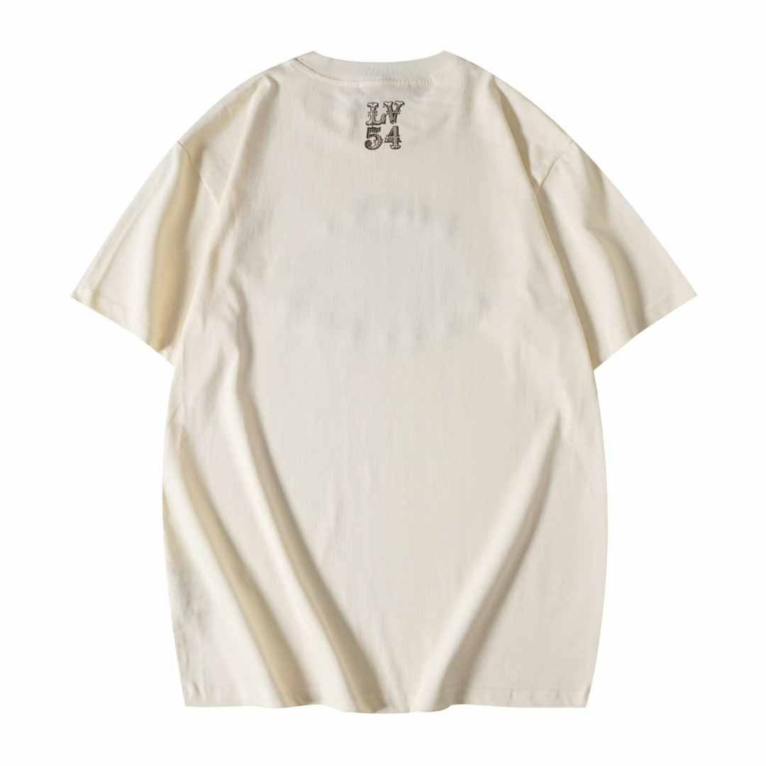 Louis Vuitton Graphic Cotton And Linen-Blend T-Shirt     1AFWUV - 