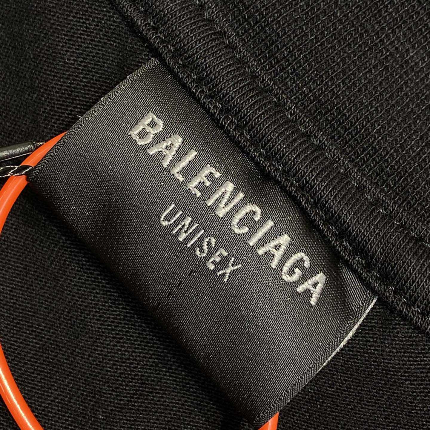 Balenciaga Back Strass Cropped T-Shirt in black - 