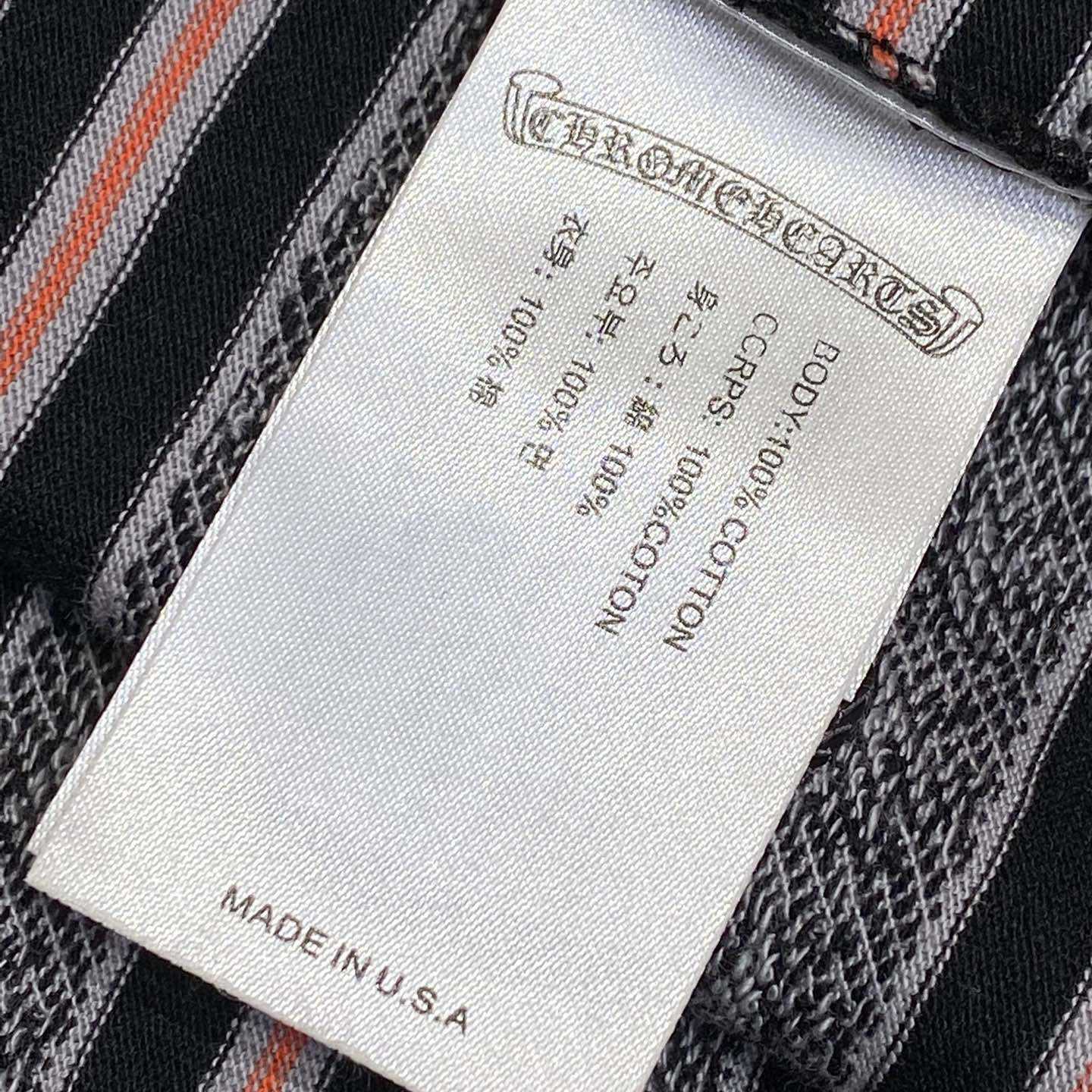 Chrome Hearts Script Logo Stripe Short Sleeve Tee - 
