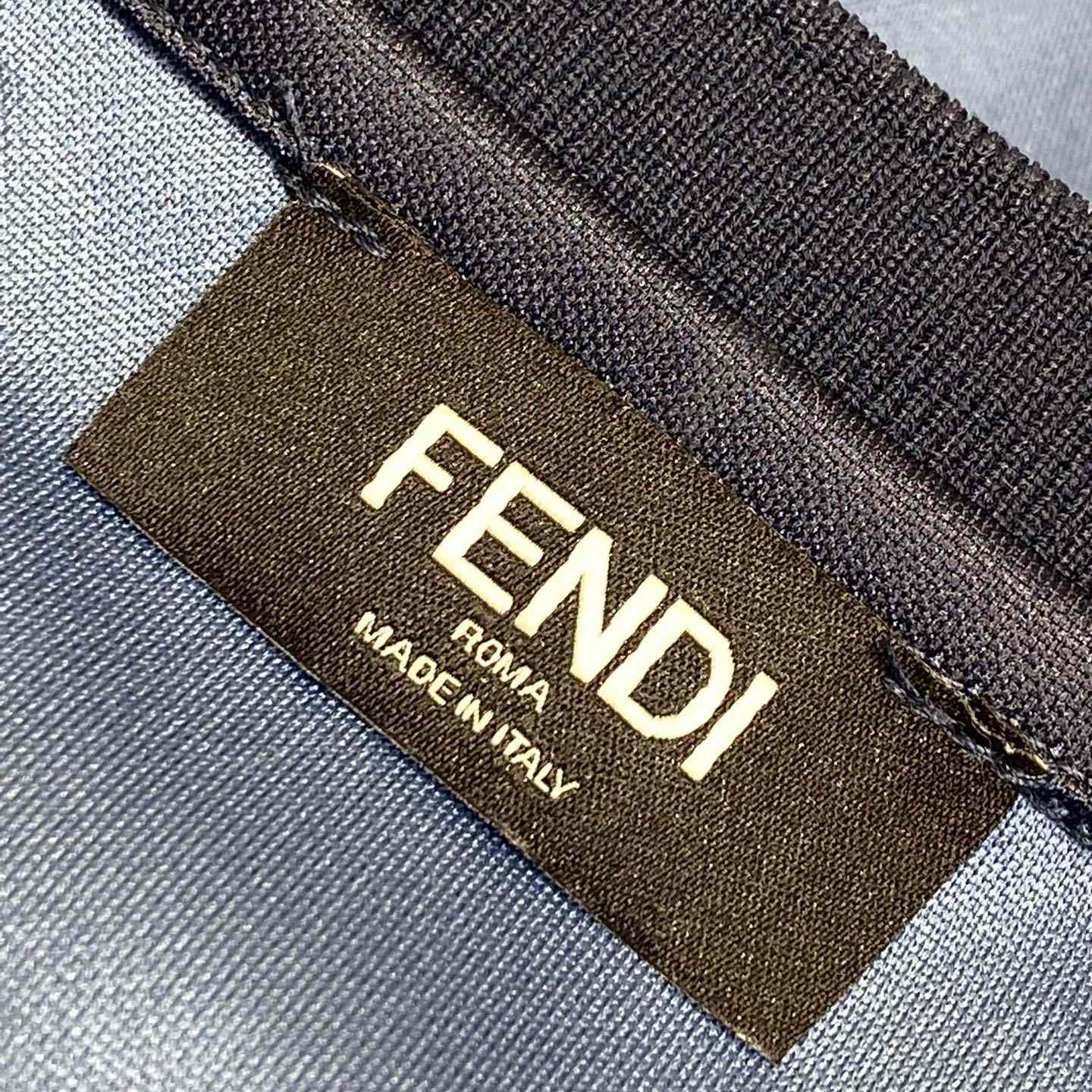 Fendi Blue Pequin Fabric T-shirt - DesignerGu