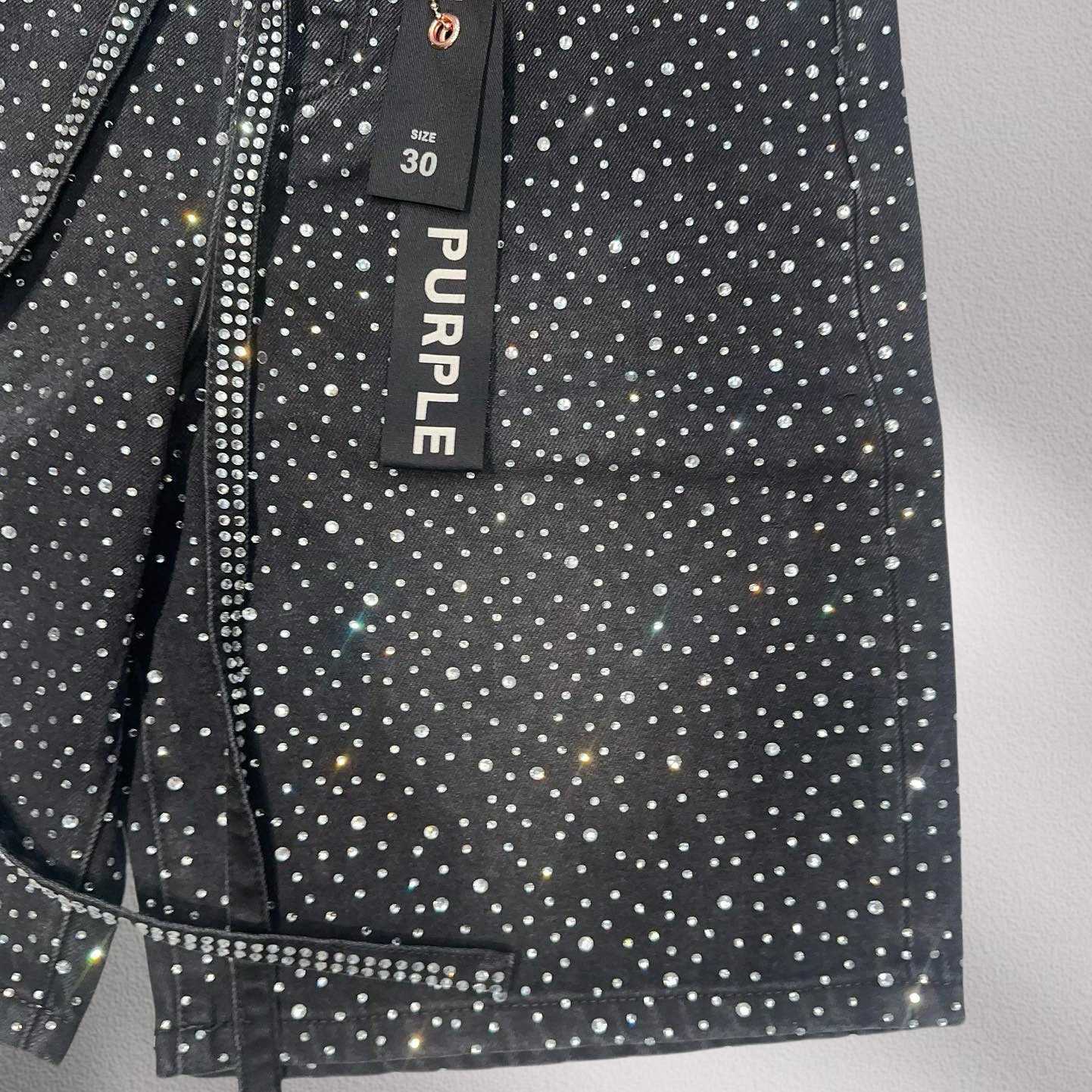 Purple-Brand Denim Shorts    6024 - DesignerGu