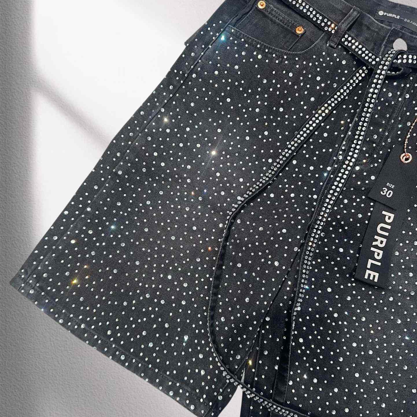 Purple-Brand Denim Shorts    6024 - DesignerGu