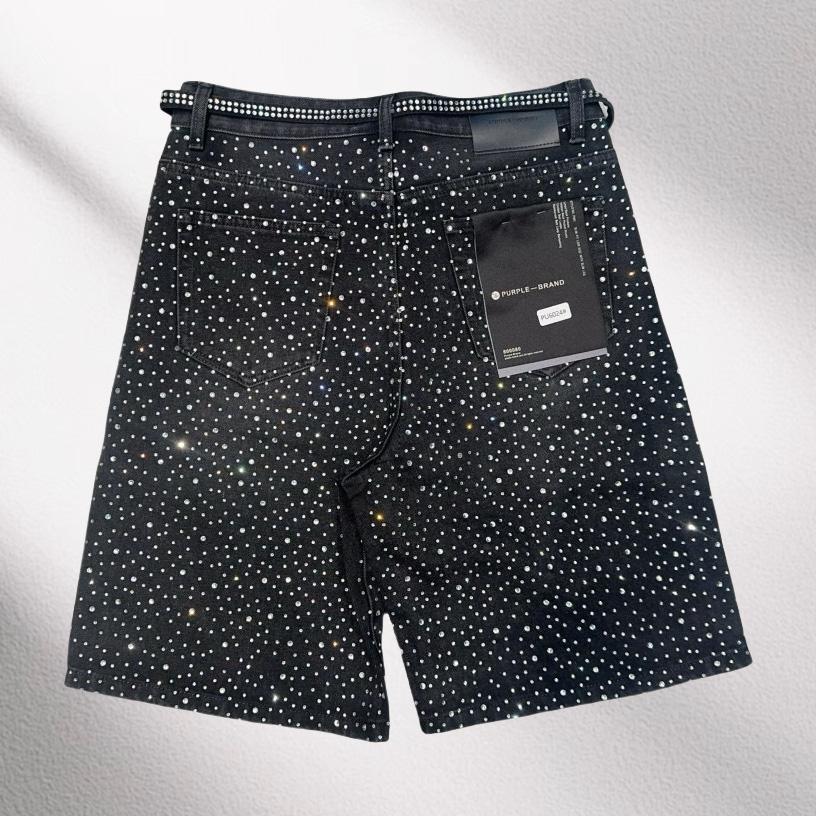 Purple-Brand Denim Shorts    6024 - DesignerGu
