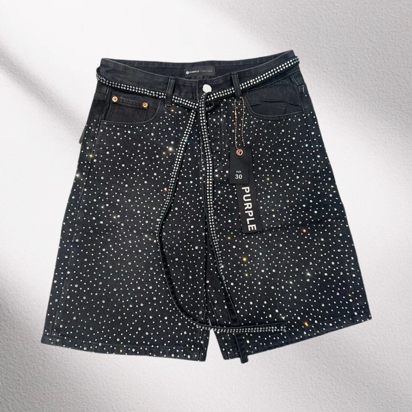 Purple-Brand Denim Shorts    6024 - DesignerGu