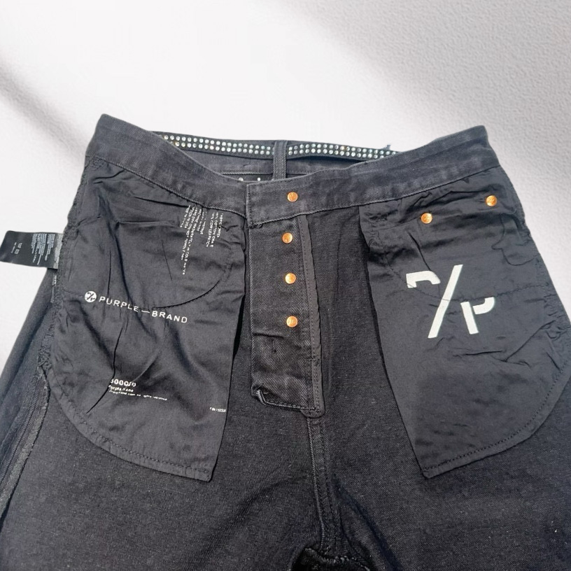 Purple-Brand Denim Shorts    6024 - DesignerGu