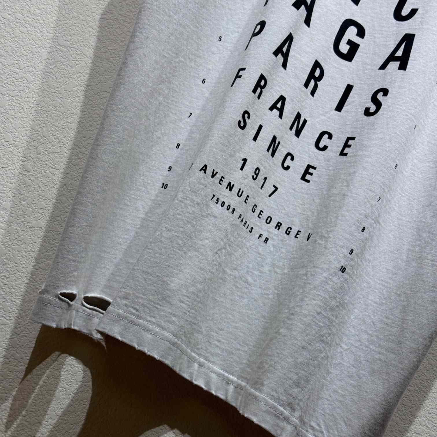 Balenciaga Optical T-Shirt Oversized In White - 
