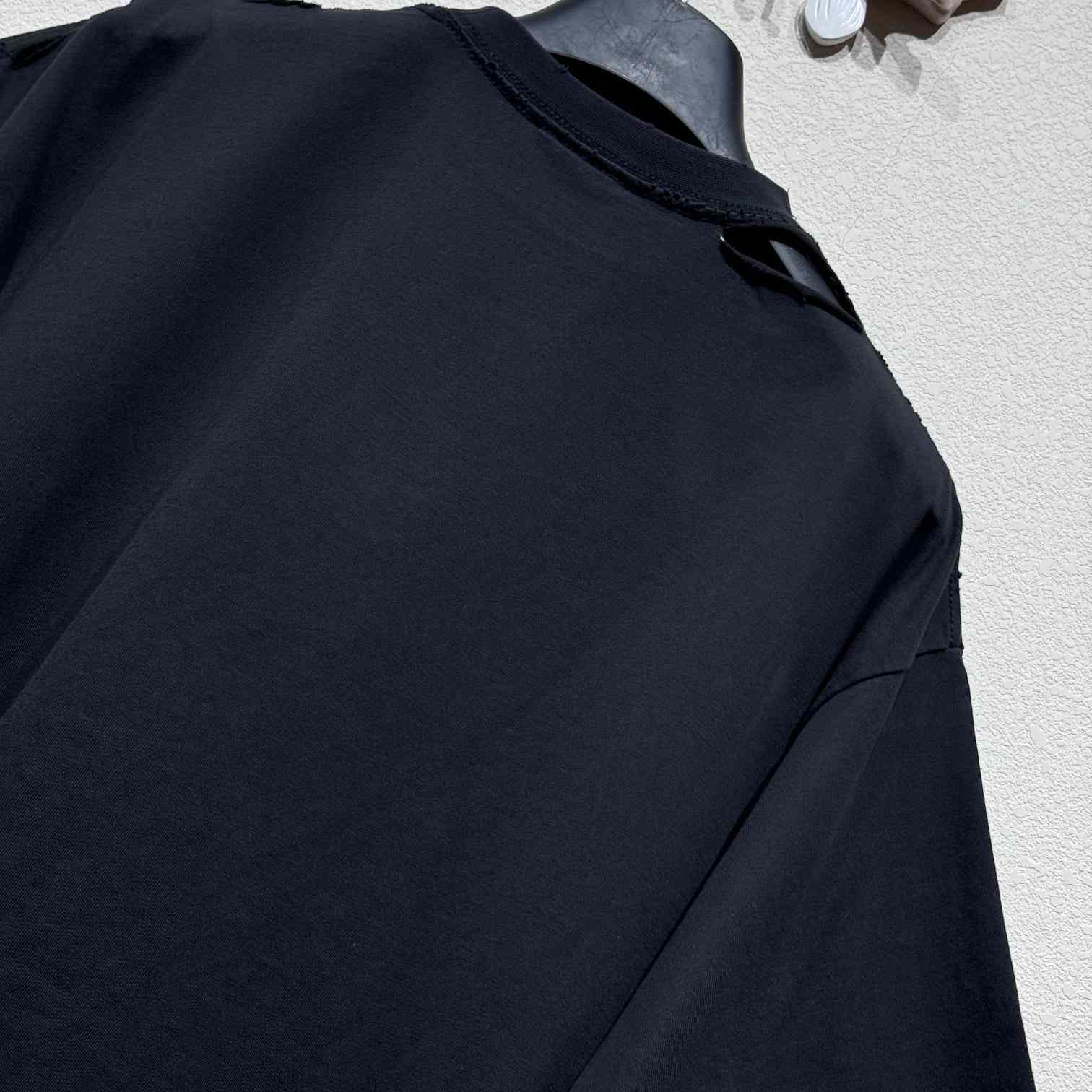 Balenciaga Optical T-Shirt Oversized In Washed Black - DesignerGu