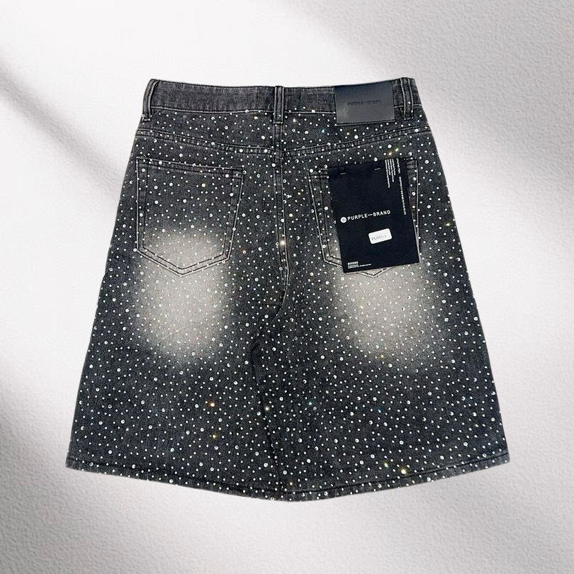 Purple-Brand Denim Shorts    6039 - DesignerGu