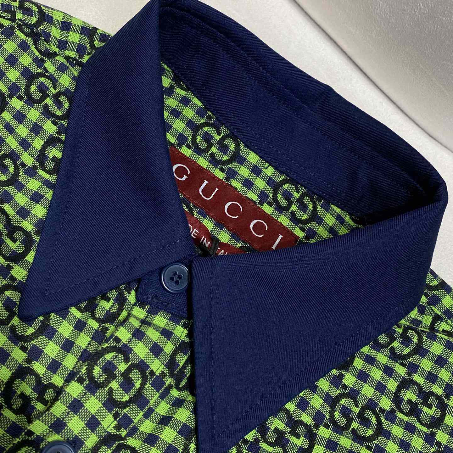 Gucci GG Gingham Cotton Wool Jacket - 
