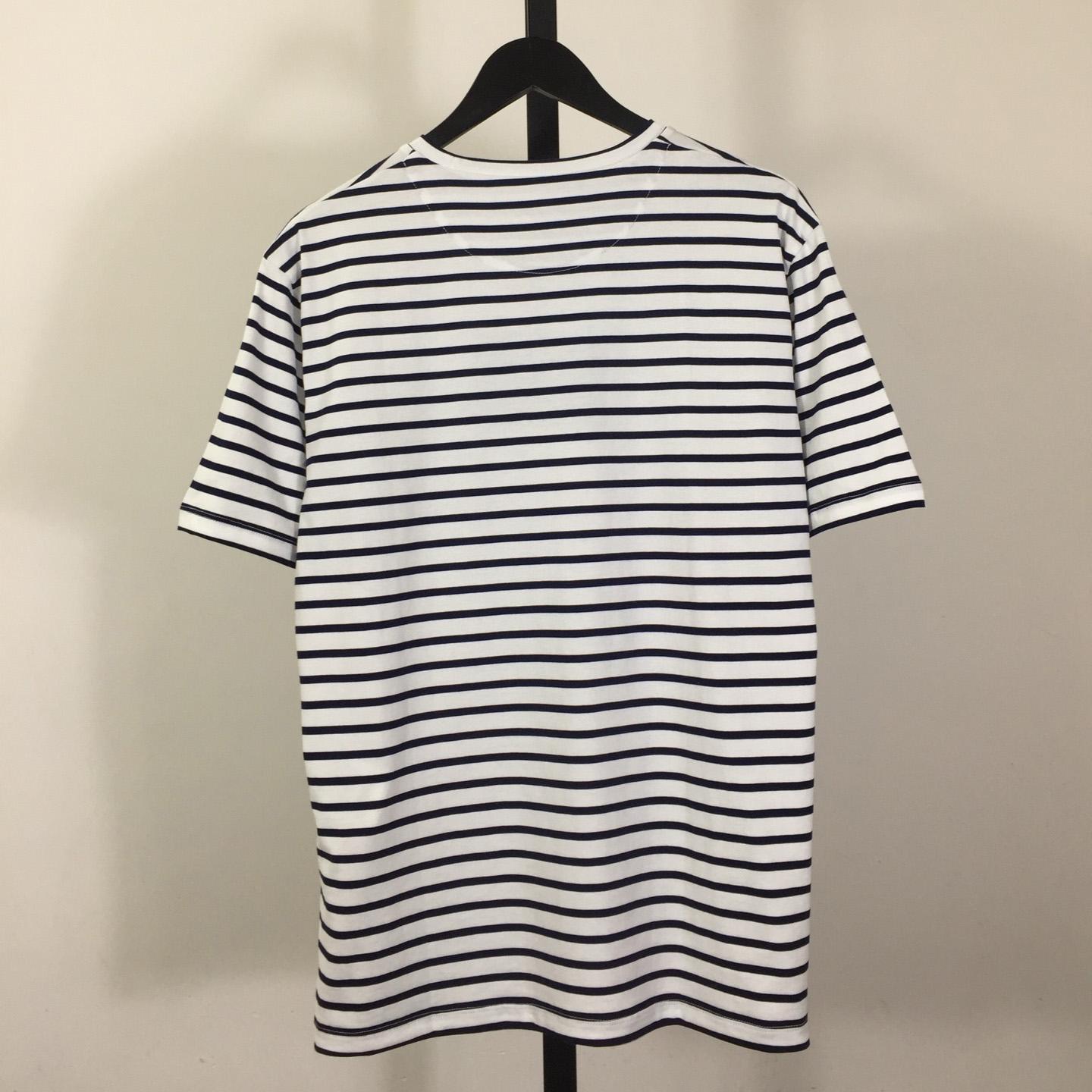 Prada Striped Cotton T-shirt  - 