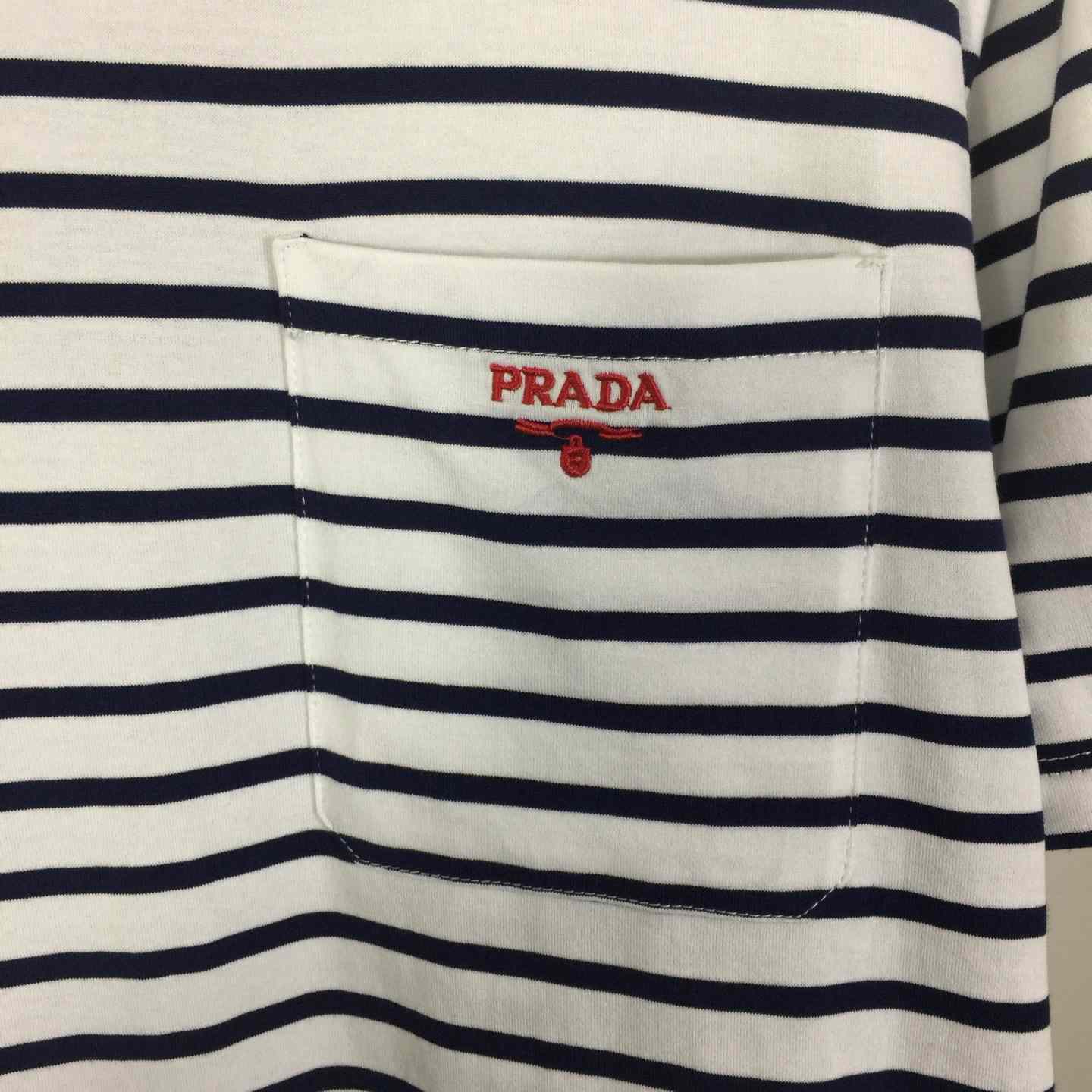 Prada Striped Cotton T-shirt  - 