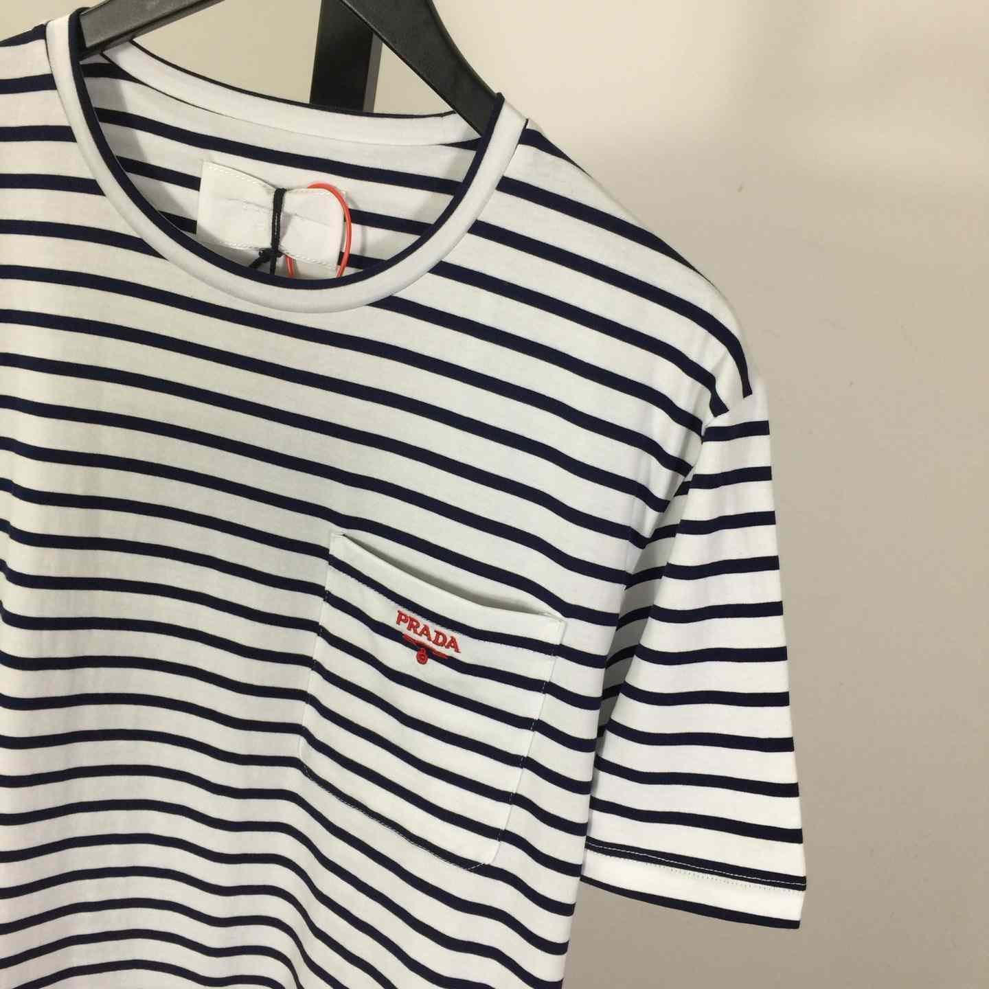Prada Striped Cotton T-shirt  - 