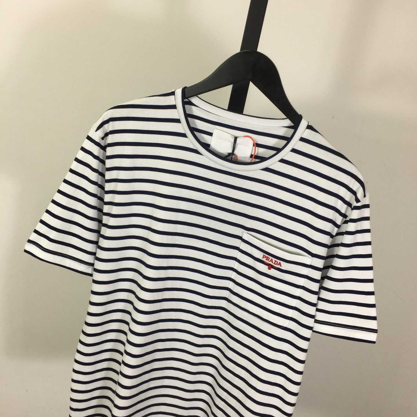 Prada Striped Cotton T-shirt  - 