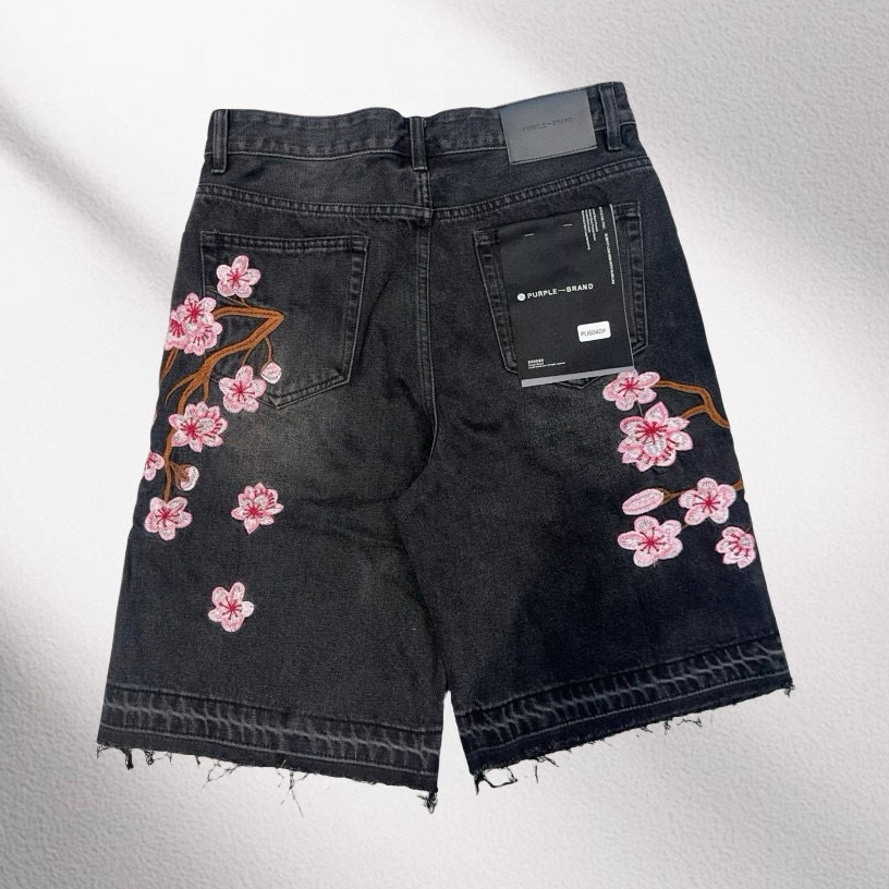 Purple-Brand Denim Shorts    6040 - DesignerGu