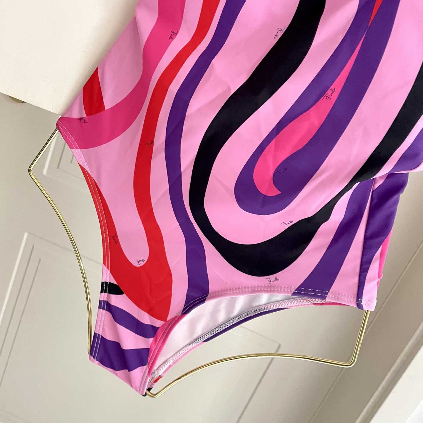 Pucci One-shoulder Embellished Printed Swimsuit  - 
