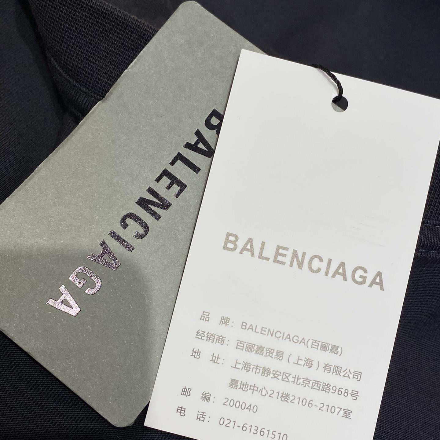 Balenciaga New Tape Type TR T-Shirt Medium Fit In Faded Washed Black - DesignerGu