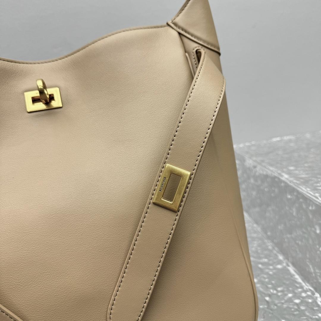 Balenciaga Bel Air Hobo Bag Small In Latte - DesignerGu