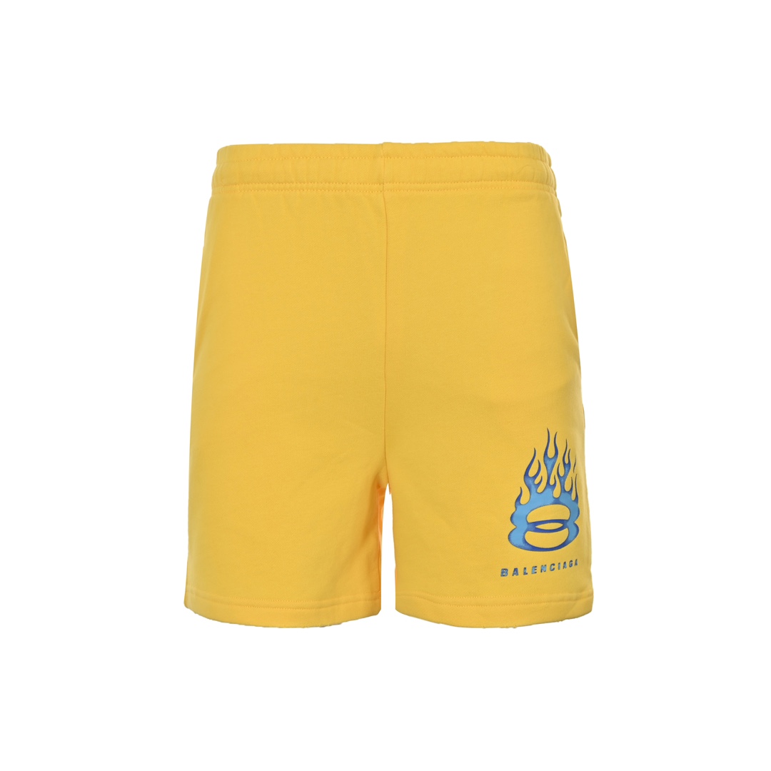 Balenciaga Sweat Shorts 'Faded Yellow' - DesignerGu