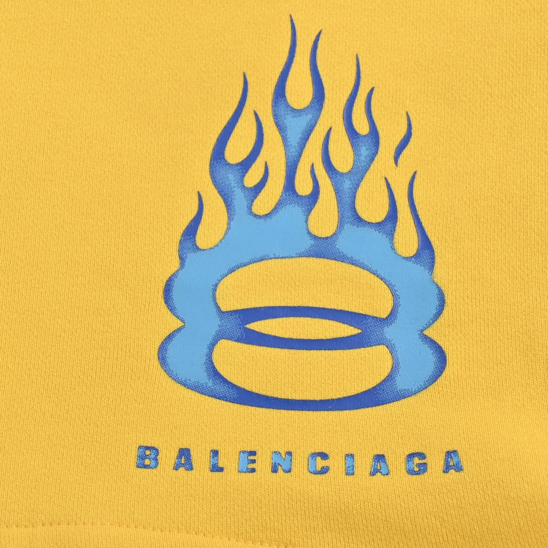 Balenciaga Sweat Shorts 'Faded Yellow' - 