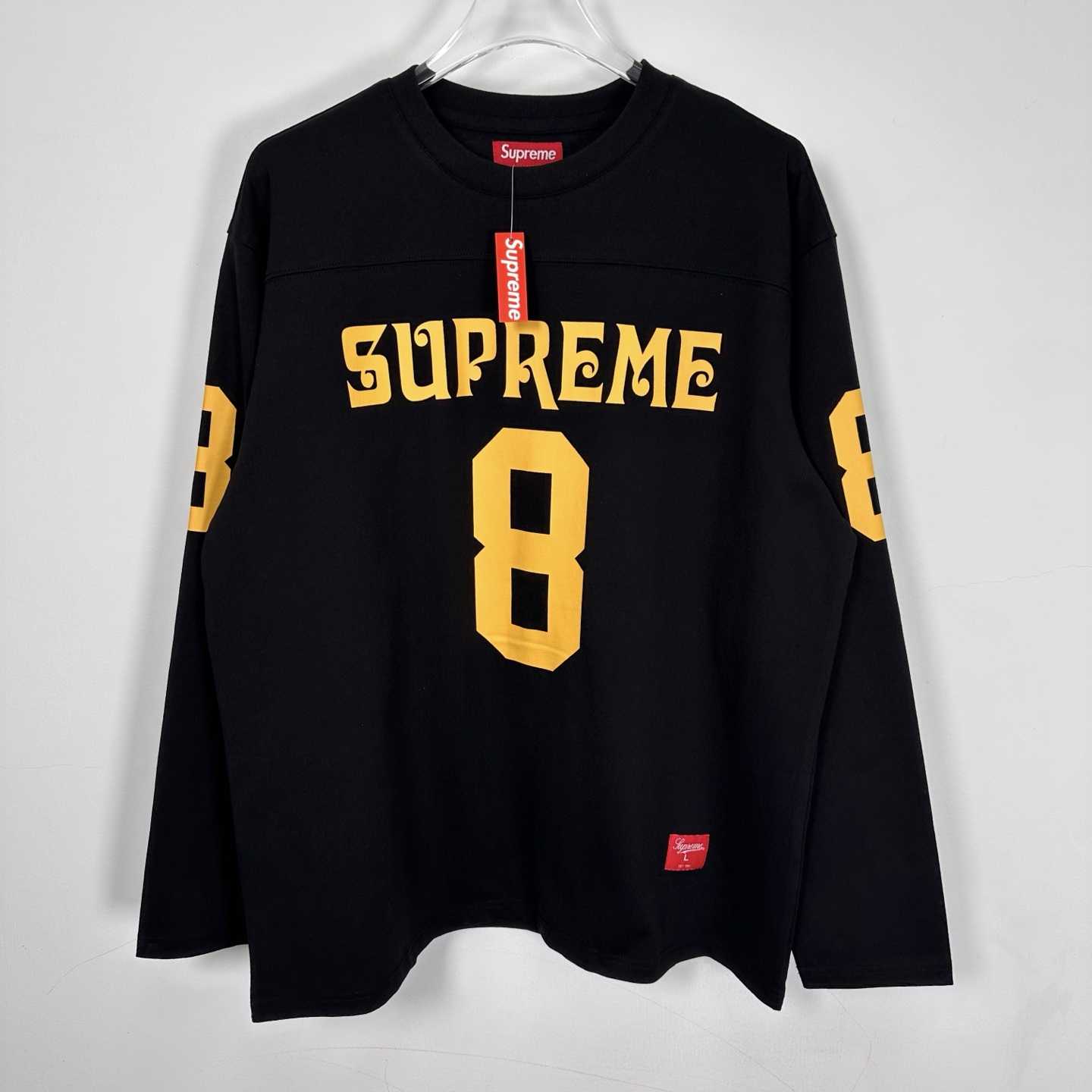 Supreme Affiliated L/S Football Top Black - DesignerGu