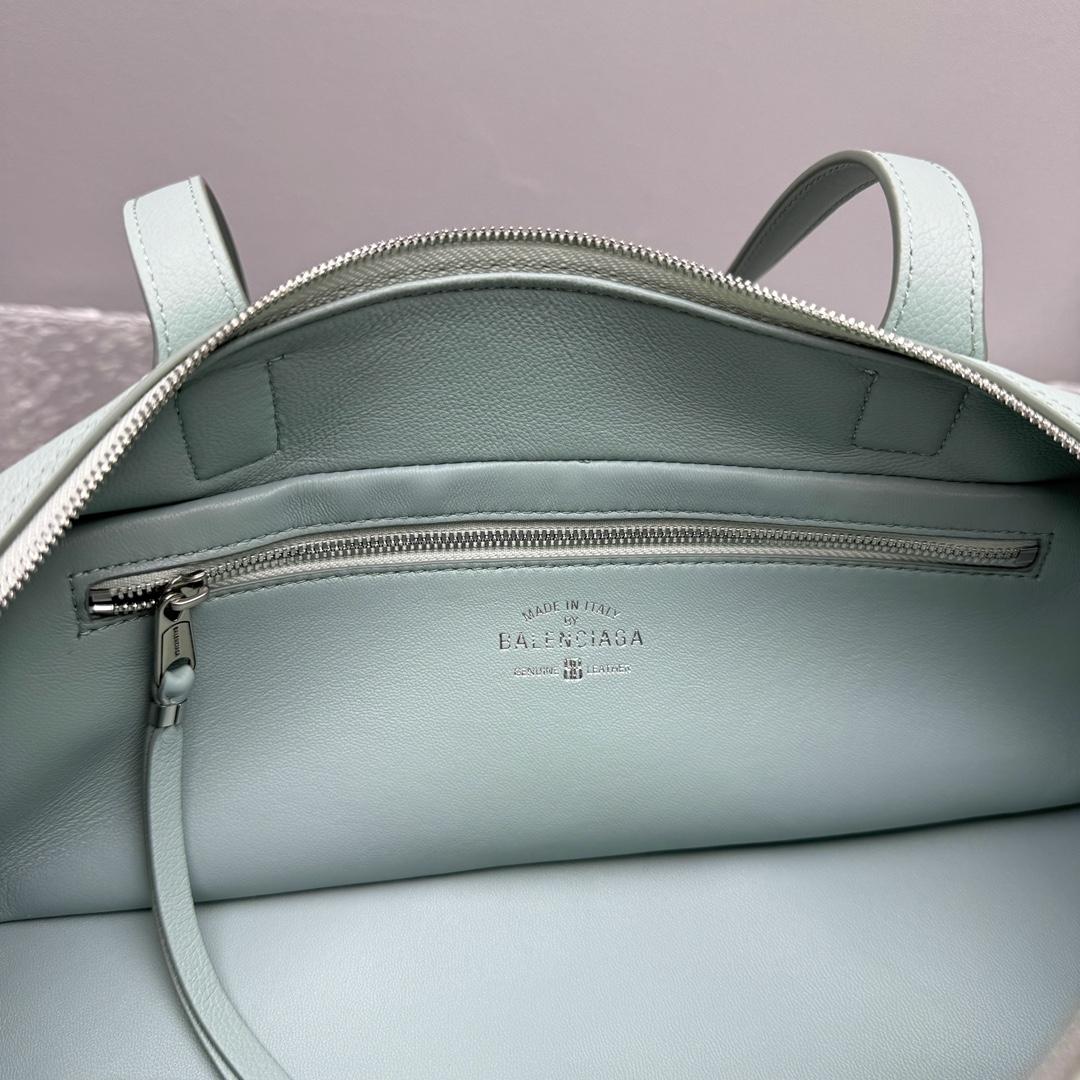 Balenciaga Carrie Bowling Bag Small In Mineral Green - 