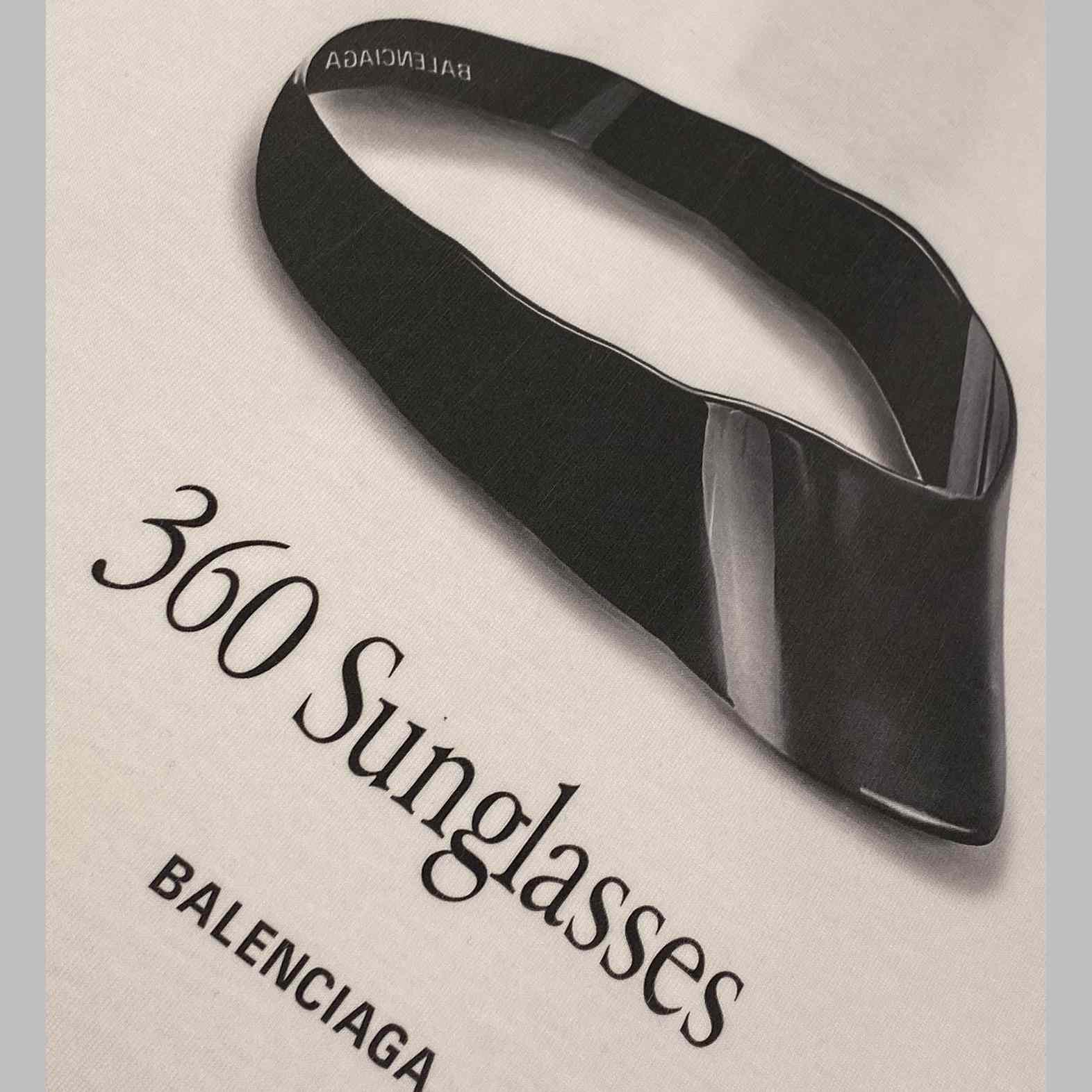 Balenciaga 360 Sunglasses T-Shirt Medium Fit In Dirty White - 