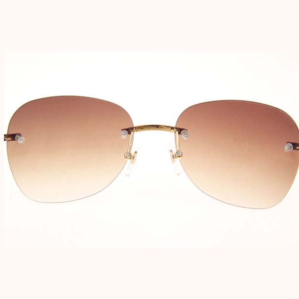 Cartier CT 3524012 Aviator Lens Wood Sunglasses In Gold Brown - DesignerGu