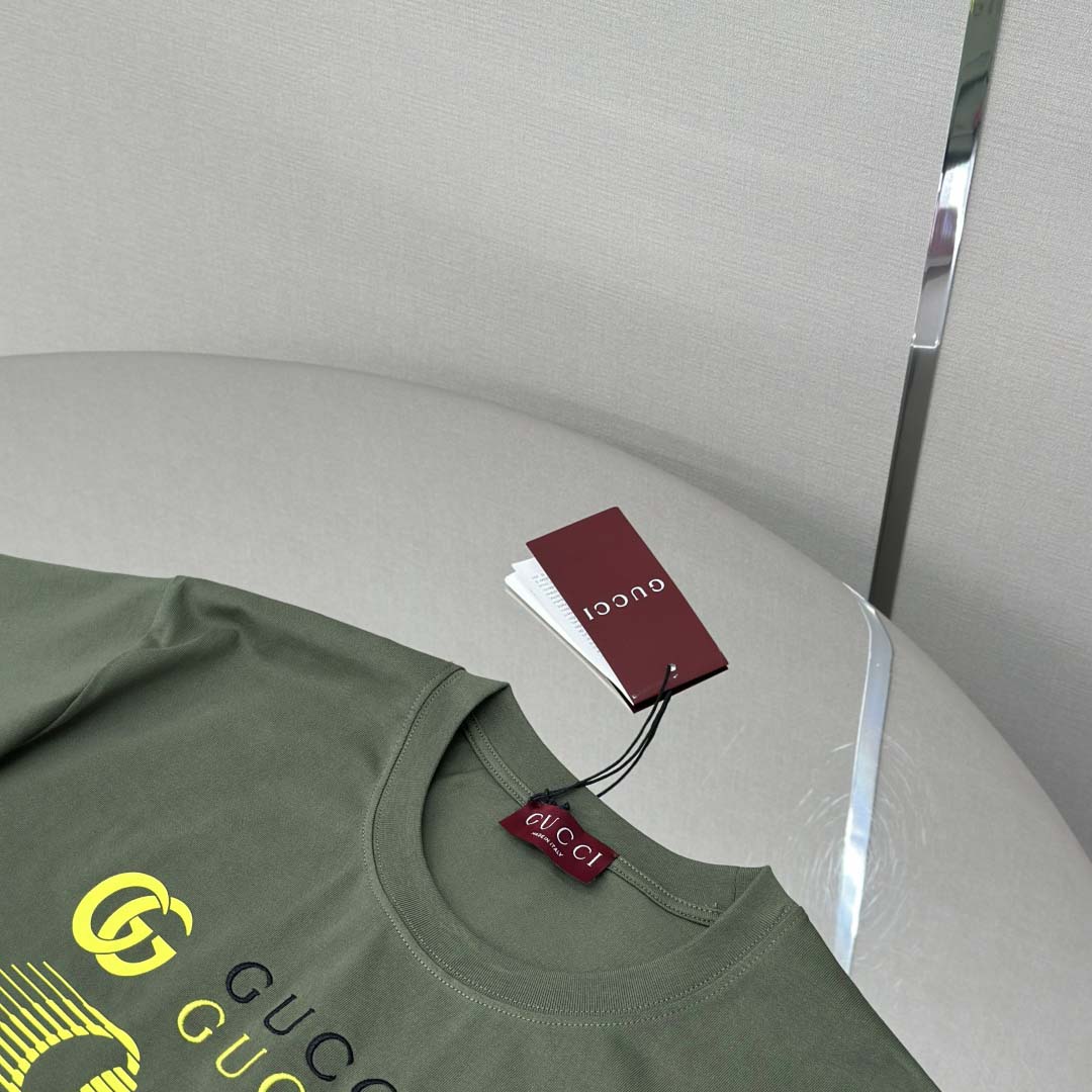 Gucci Printed Cotton Jersey T-shirt - DesignerGu