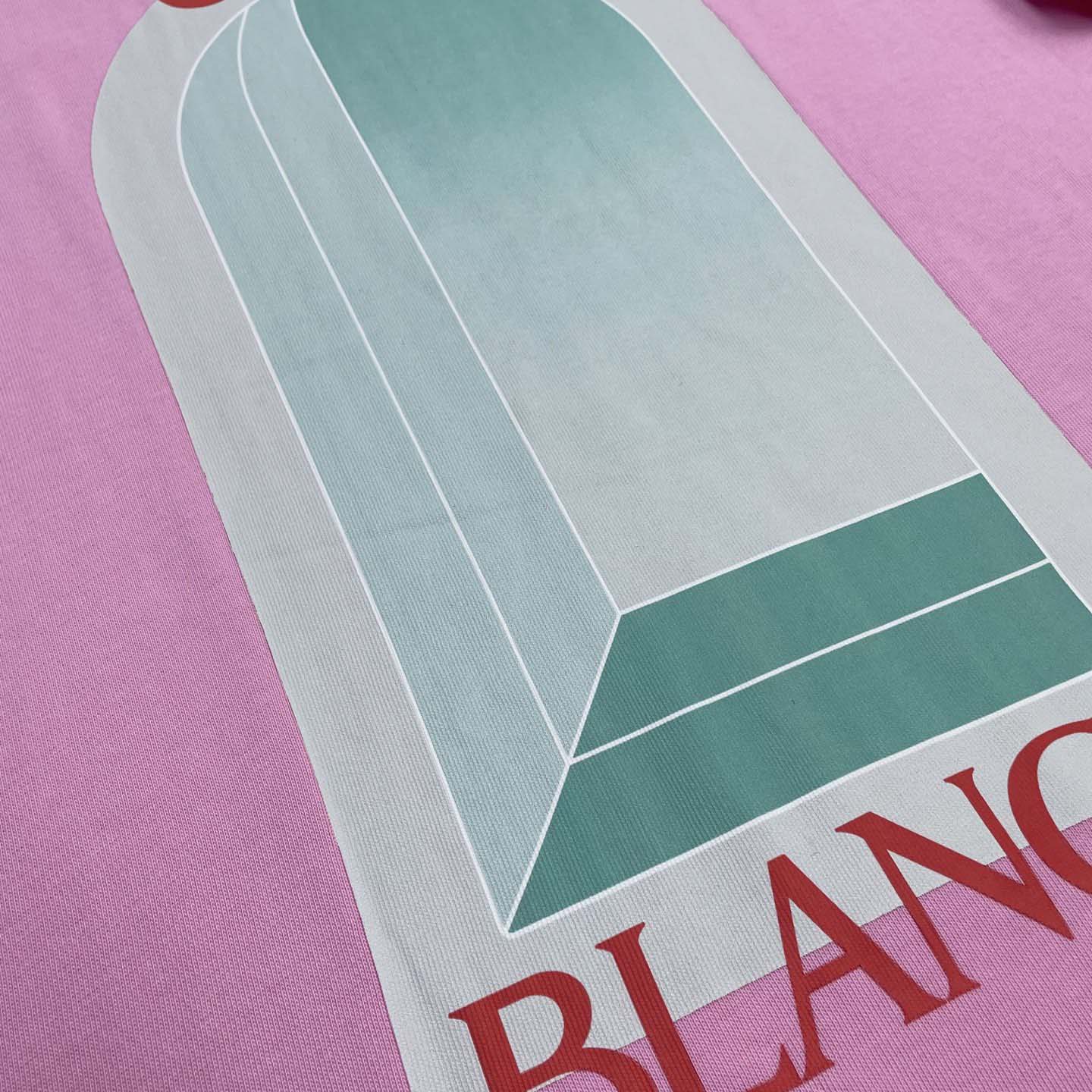 Casablanca Pink L'Arc Coloré T-Shirt    C1067 - DesignerGu