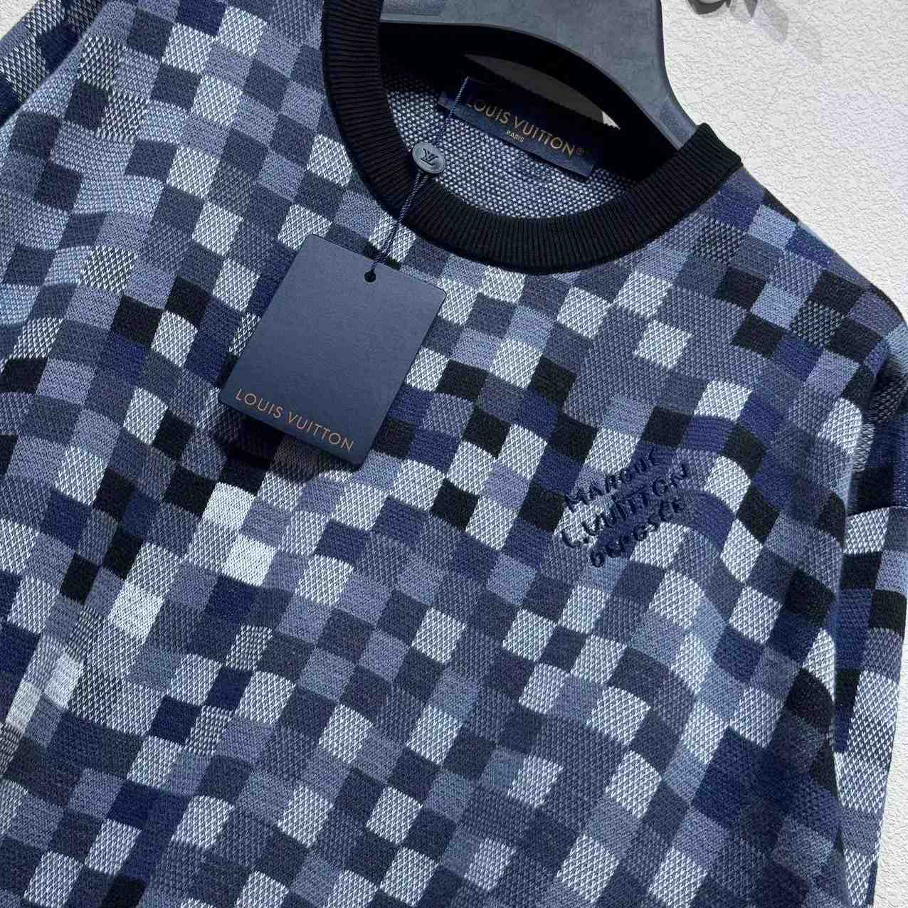 Louis Vuitton LV Vers Damoflage Jacquard Pullover   1AGHTP - DesignerGu