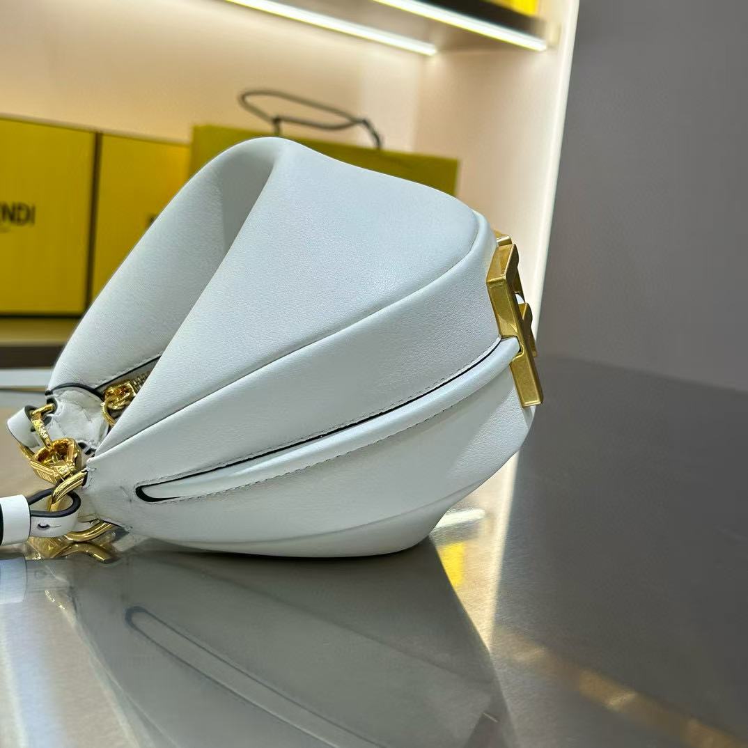 Fendi Fendigraphy White Leather Bag - DesignerGu