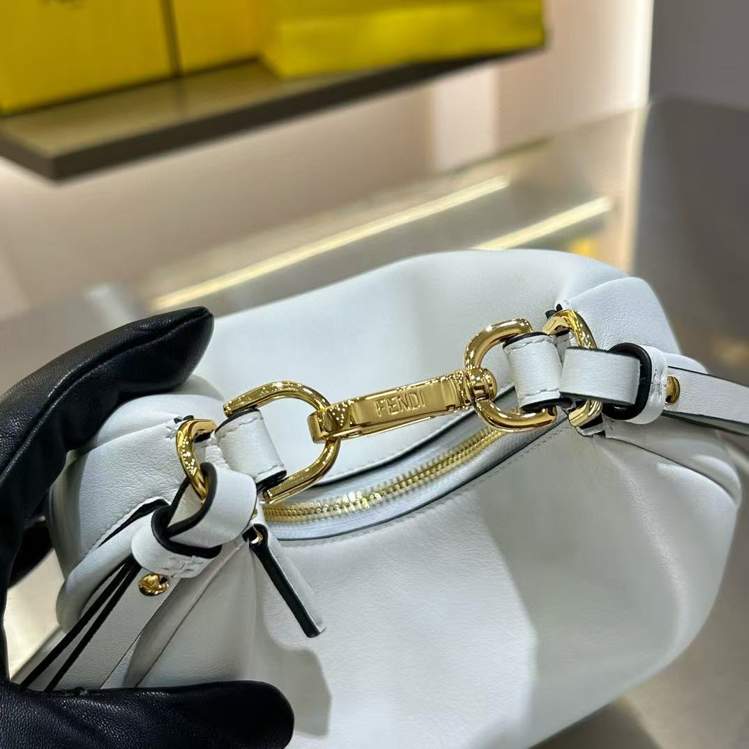 Fendi Fendigraphy White Leather Bag - DesignerGu