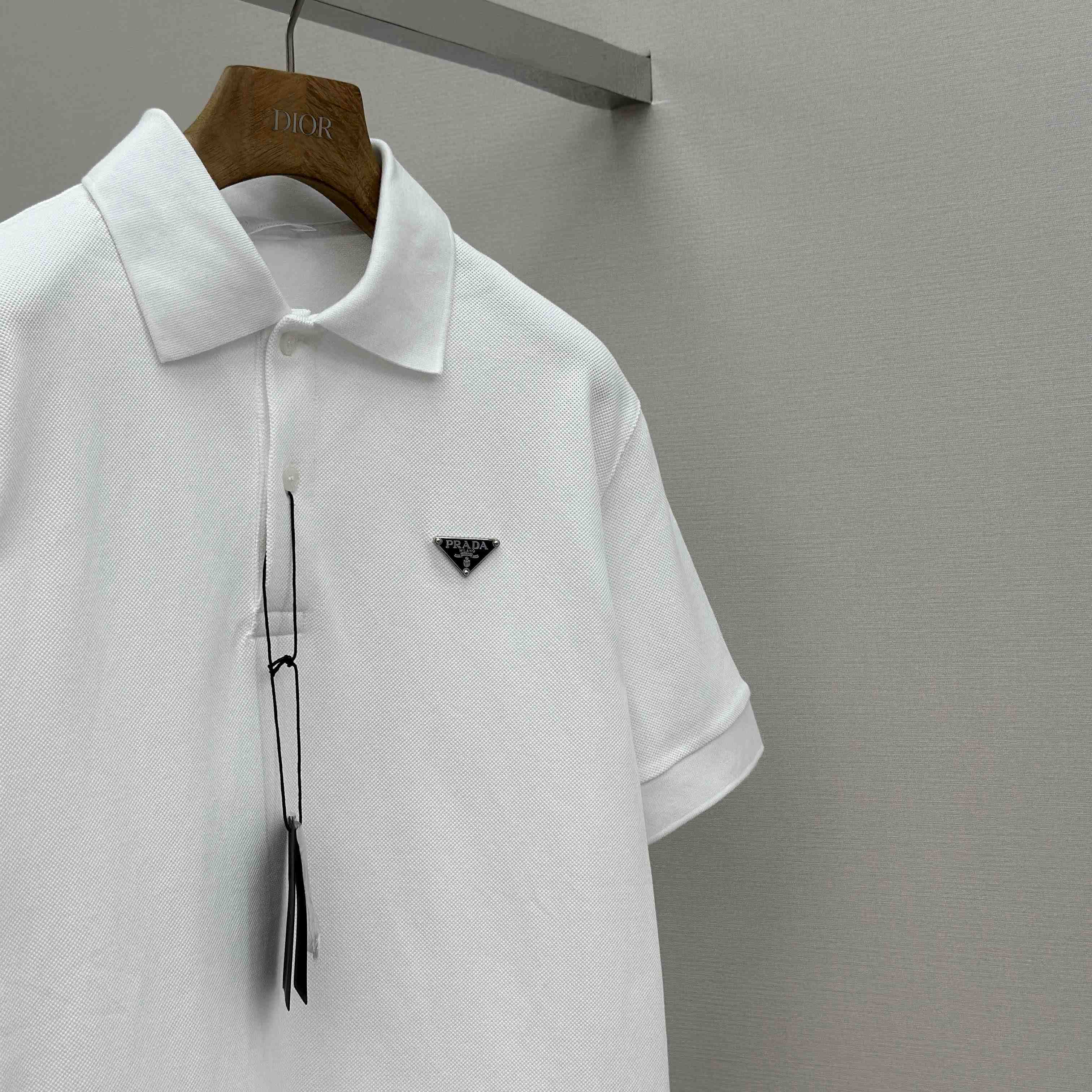 Prada Piqué Polo Shirt - DesignerGu