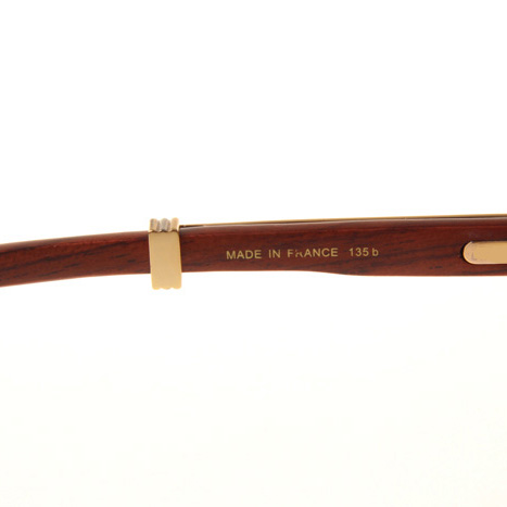 Cartier CT_1116679 Diamond Wood Sunglasses In Gold Brown - DesignerGu