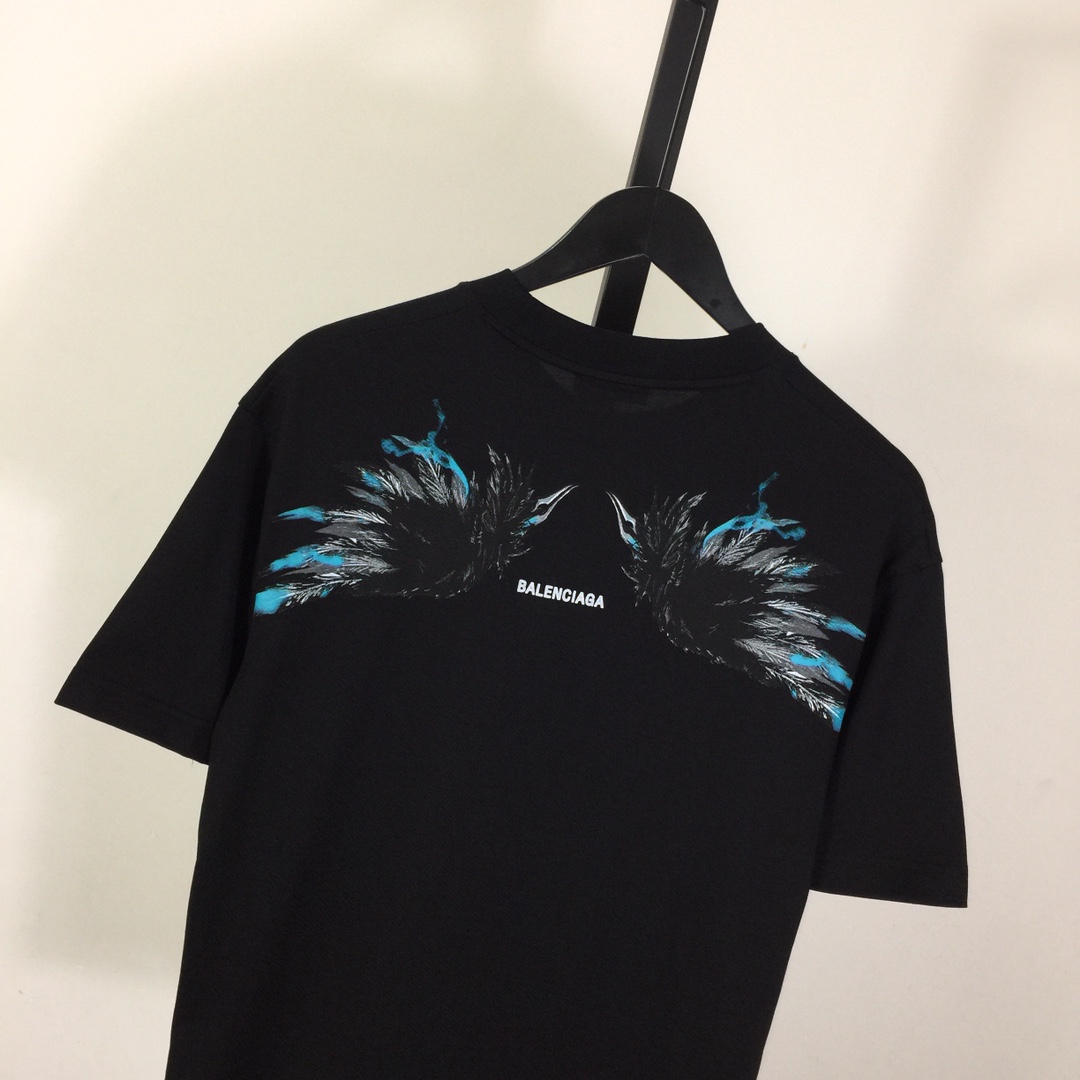 Balenciaga Short Sleeve With Wing Pattern - DesignerGu