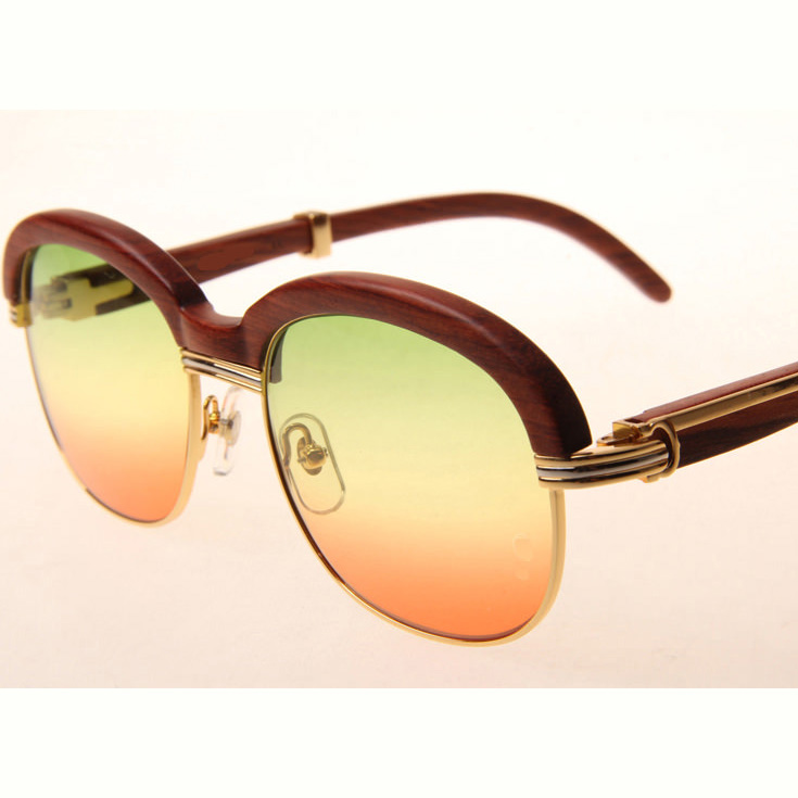 Cartier CT_1116679 Sunglasses In Gold Three Color Lens - DesignerGu
