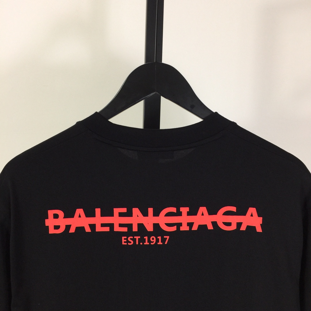 Balenciaga Printed Letter Short Sleeve - DesignerGu