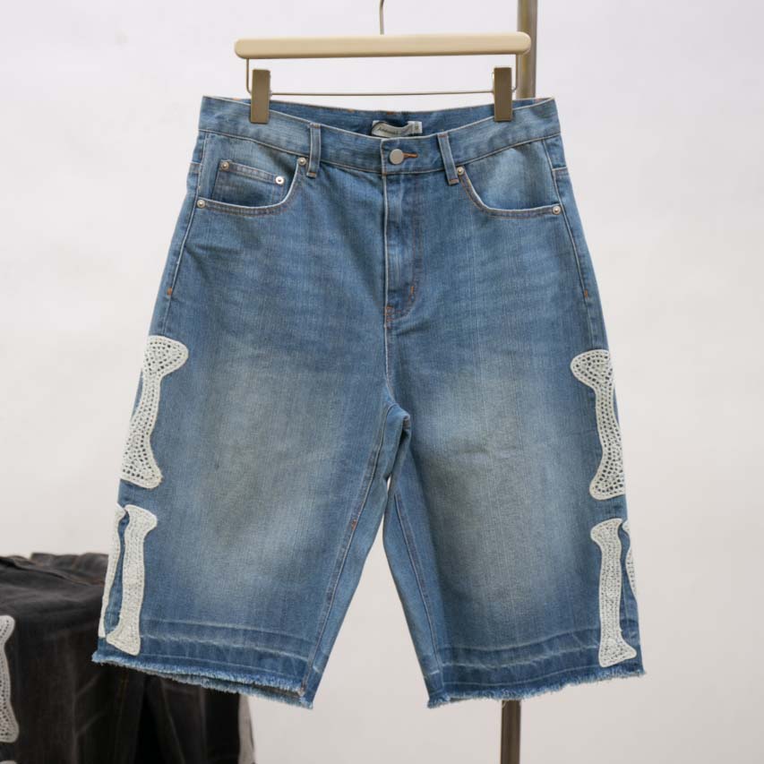 Kapital Skeleton Denim Shorts - DesignerGu