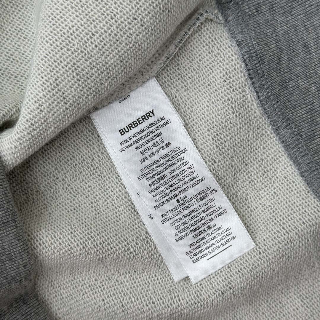 Burberry Check Trim Cotton Sweatshirt - DesignerGu