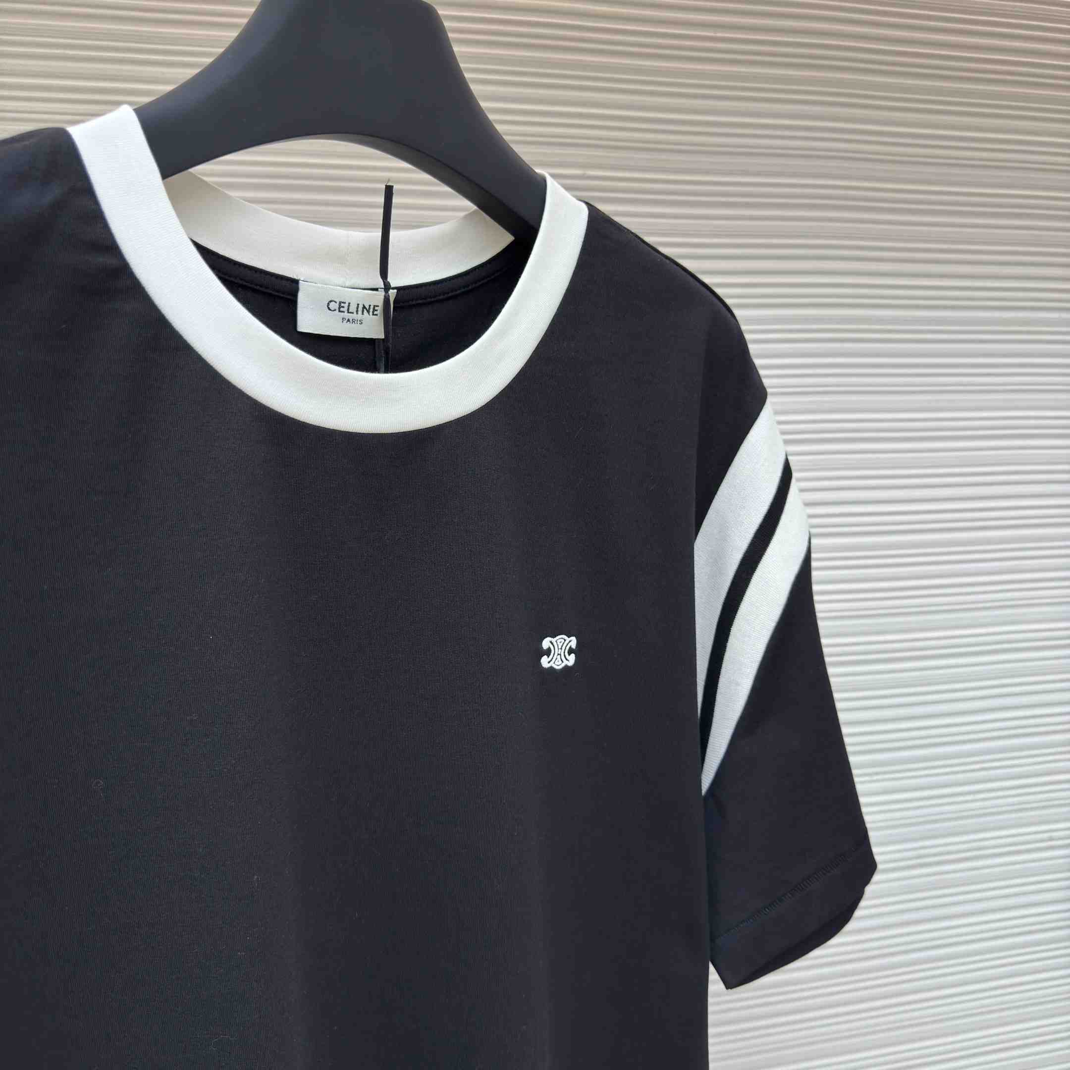 Celine Triomphe Regular T-shirt In Cotton Jersey - DesignerGu