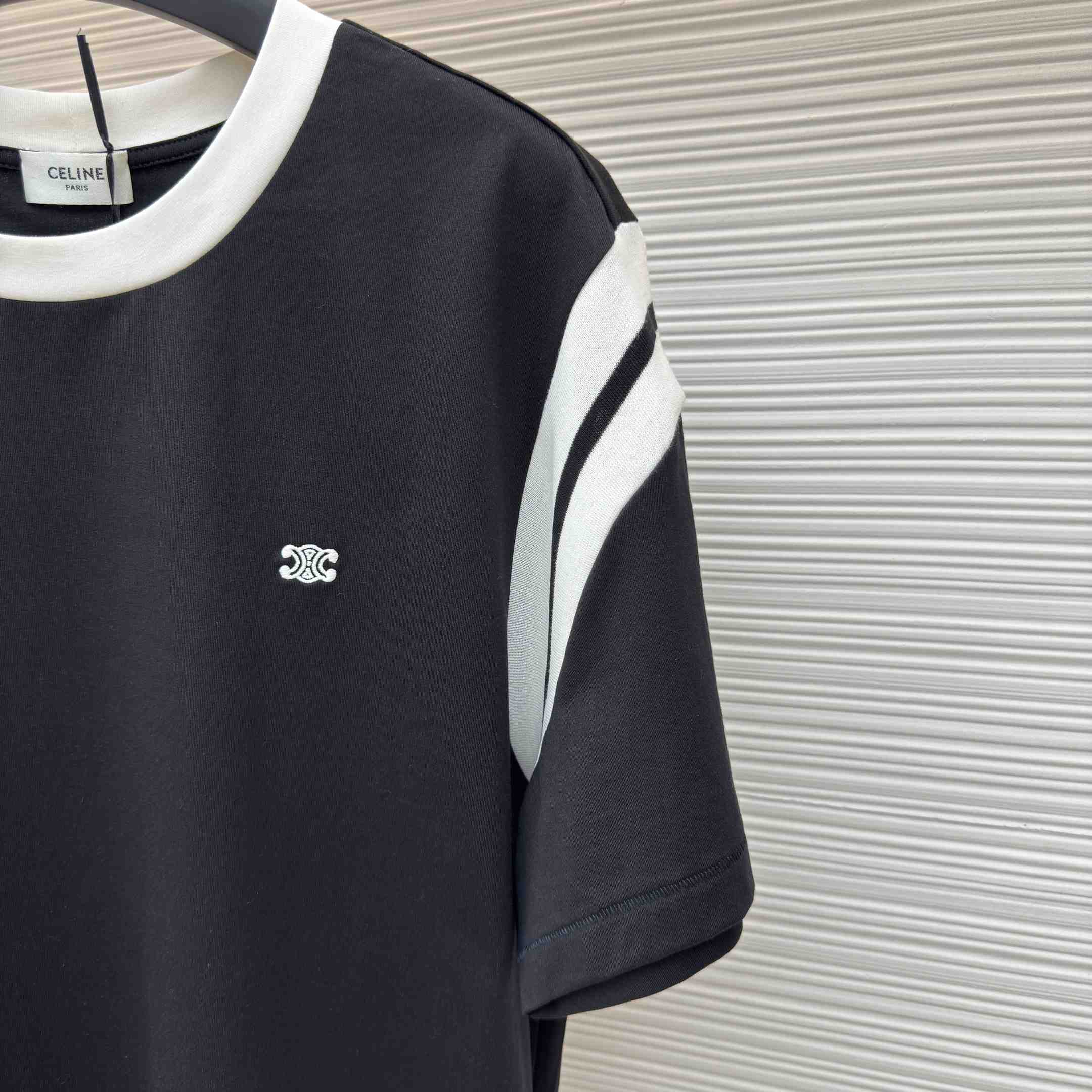 Celine Triomphe Regular T-shirt In Cotton Jersey - DesignerGu