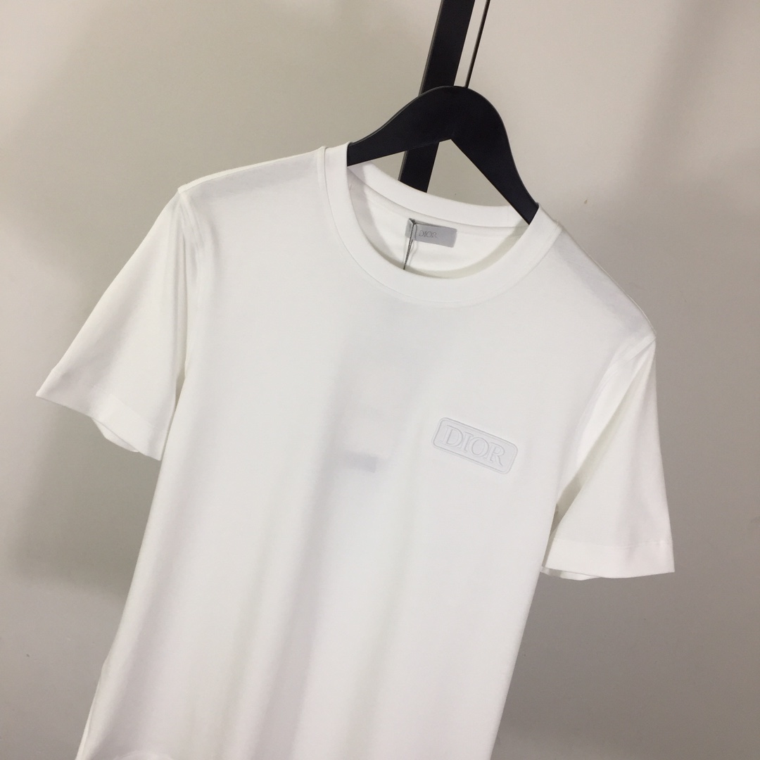 Dior Logo Cotton T-Shirt  - DesignerGu