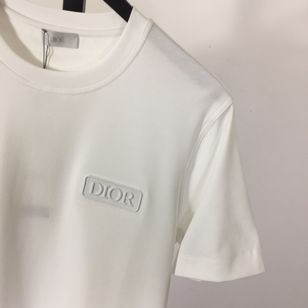Dior Logo Cotton T-Shirt  - DesignerGu