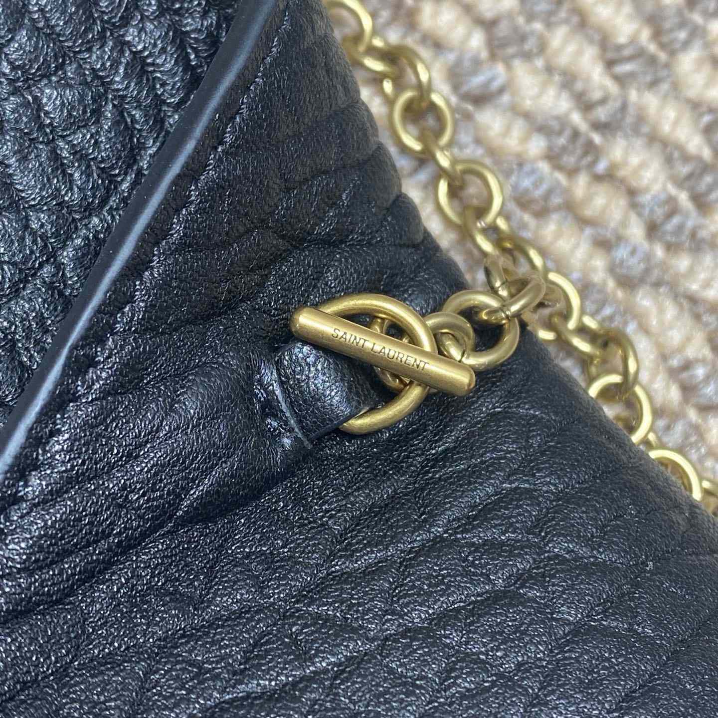 Saint Laurent Cassandre Chain Pouch In Lambskin - DesignerGu