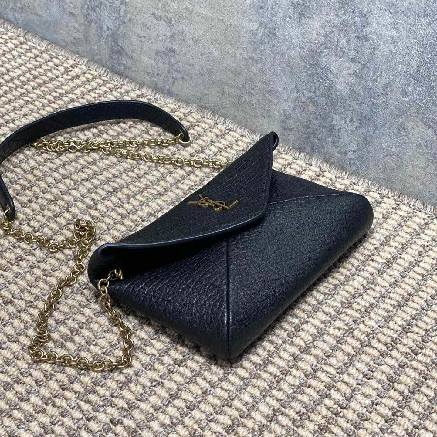 Saint Laurent Cassandre Chain Pouch In Lambskin - DesignerGu