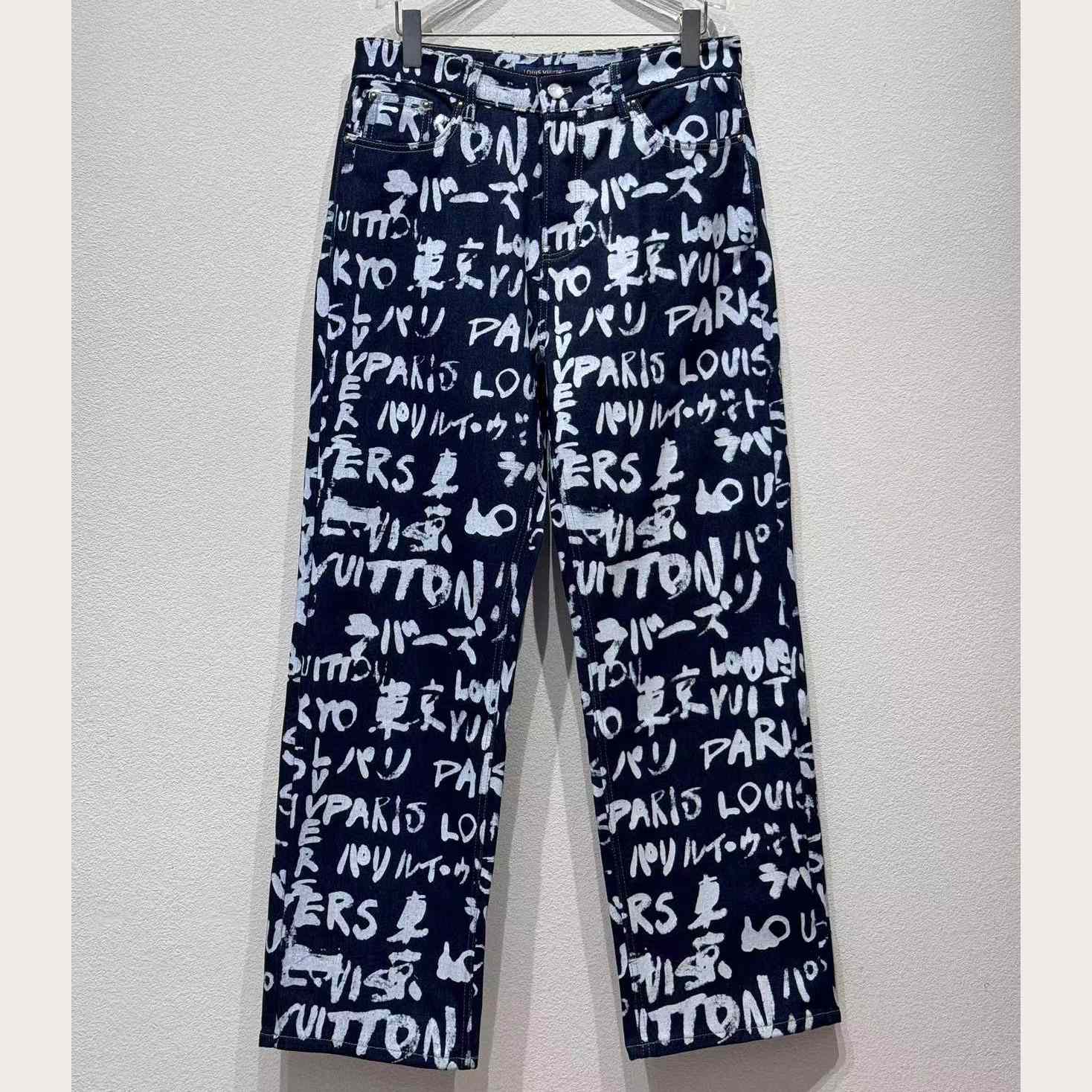 Louis Vuitton Denim Skate Pants   1AILT0 - DesignerGu